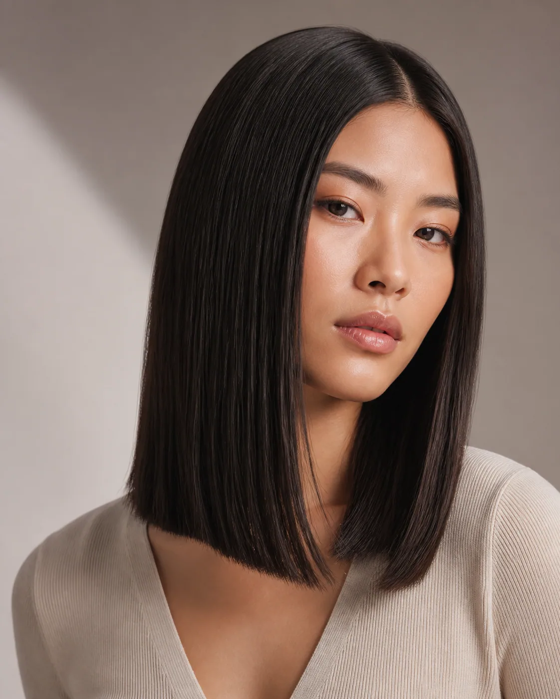 Smooth straight hair